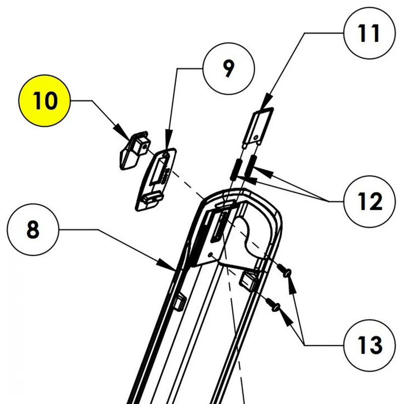 Cube Battery Cover Shift Lock Lever 21-07449  - 3458